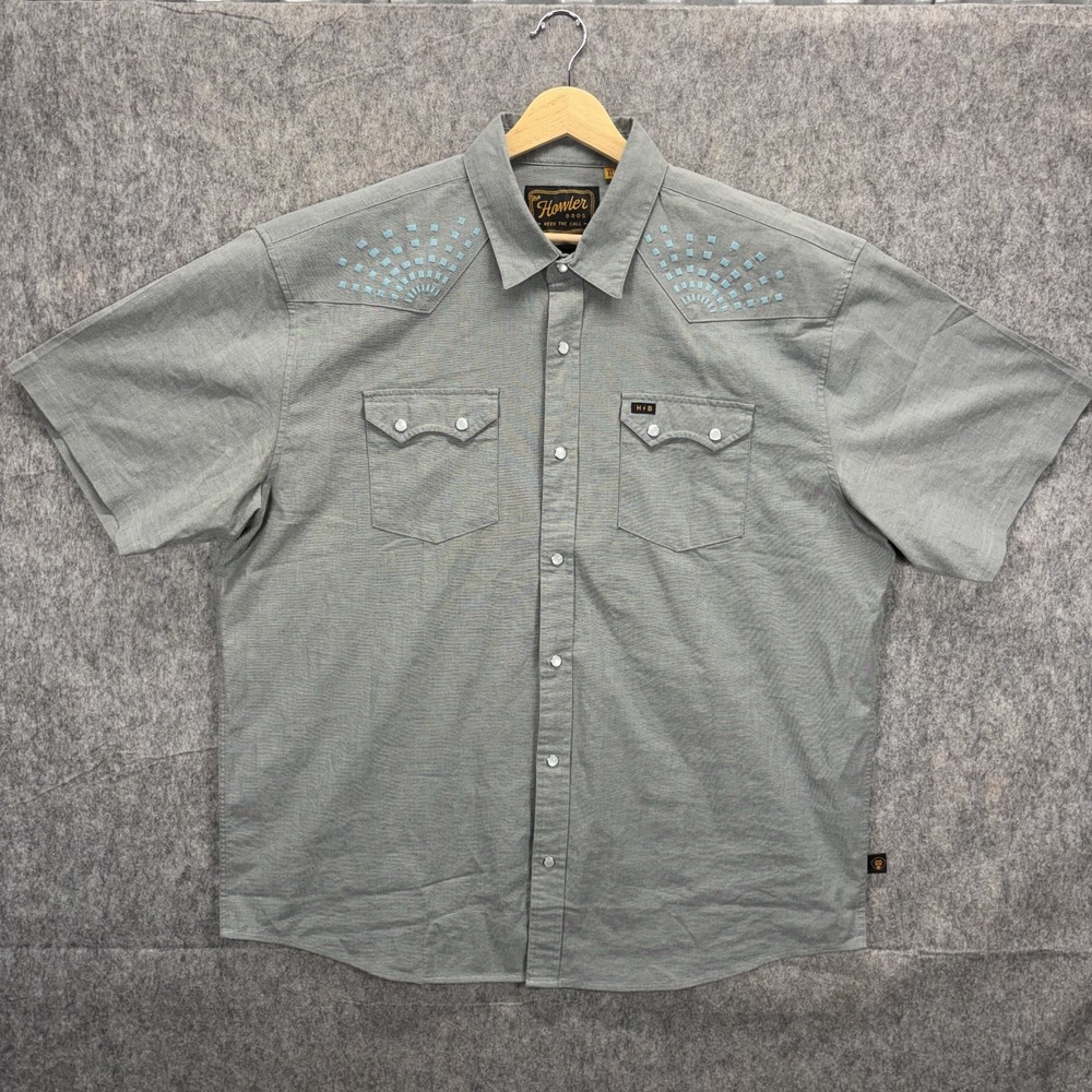 Howler Brothers Crosscut Deluxe Shirt Men's XL Short Sleeve Pearl Snap Western - Picture 1 of 11